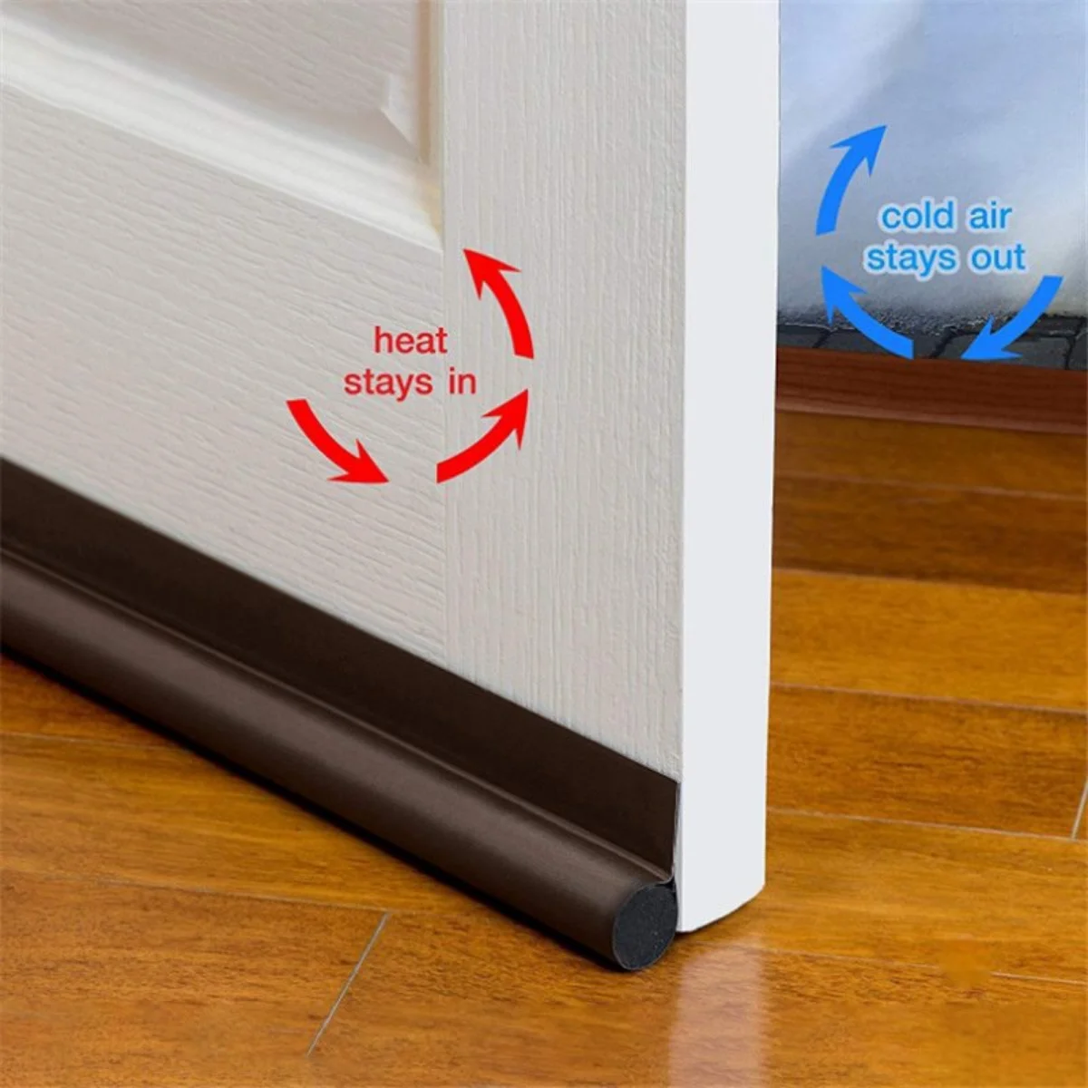 DIY Single Side Door Seam Draft Stopper Adjustable Wear-resistant Leather Door Seal Strip door seal strip door draft stopper rubber door weatherstripping door weatherstripping