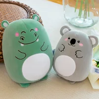 Cartoon Animated Small Animals Kawaii Short Plush Owl Koala Fox Rabbit Kitten Plush Doll Children's Birthday Christmas Gift 1
