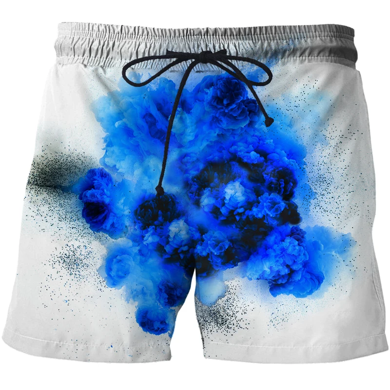 2022 Mens 3D printed beach shorts Speckled tie dye pattern loose shorts pants off white sports shorts high waist casual Swimsuit casual shorts Casual Shorts