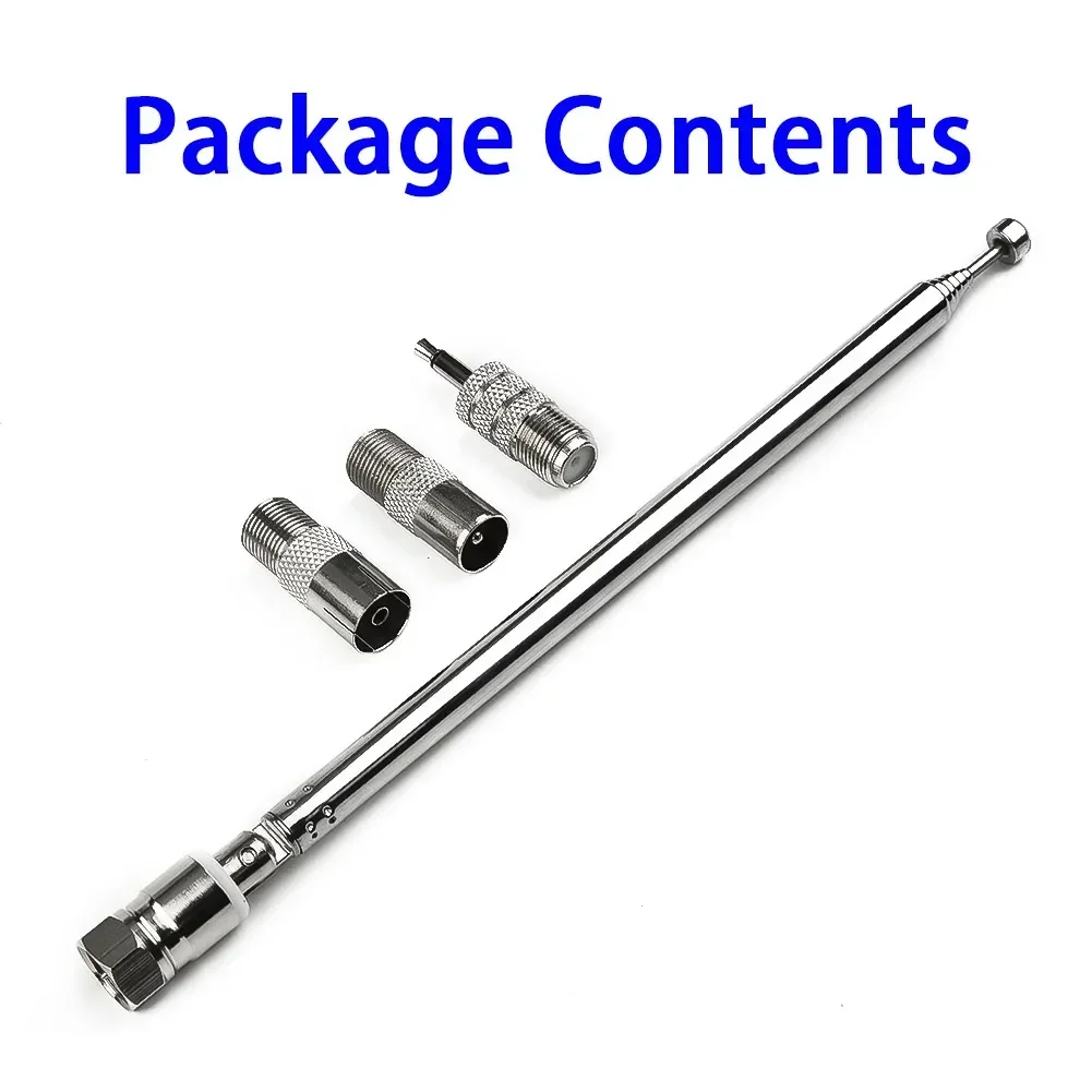Antenna Radio Aerial Adapter Extendable Thread Design HiFi AV Receiver W 3 Antenna + Adapters Portable Aktisch