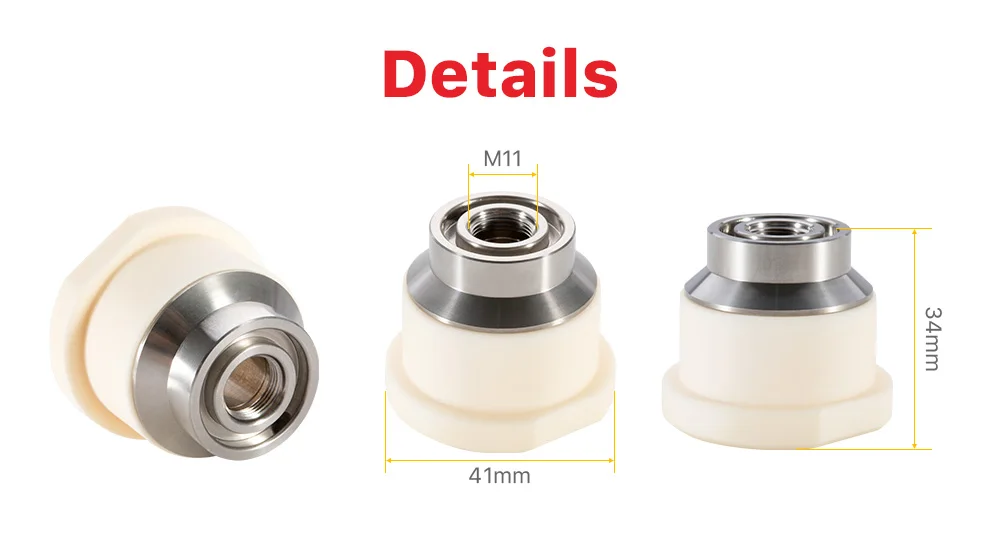 Ultra ayc laser keramik ringe d41 h34 m11 düsen halter für boci blt641 lasers chneidkopf – Detail 2