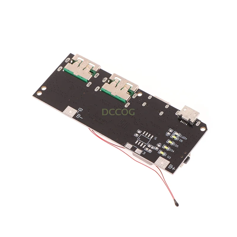 18650 Charging Module Temperature / Circuit Protection QC4.0+PD3.0 LED Dual USB 22.5W Micro/Type-C USB Mobile Power Bank