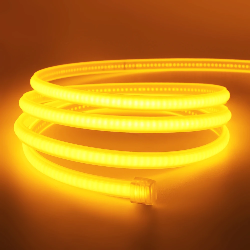 220V 240V COB Neon LED Strip Light 1M 5M 10M 288LEDs/m EU Power Plug Warm White Red Blue Bright Flex lamp Waterproof Lighting