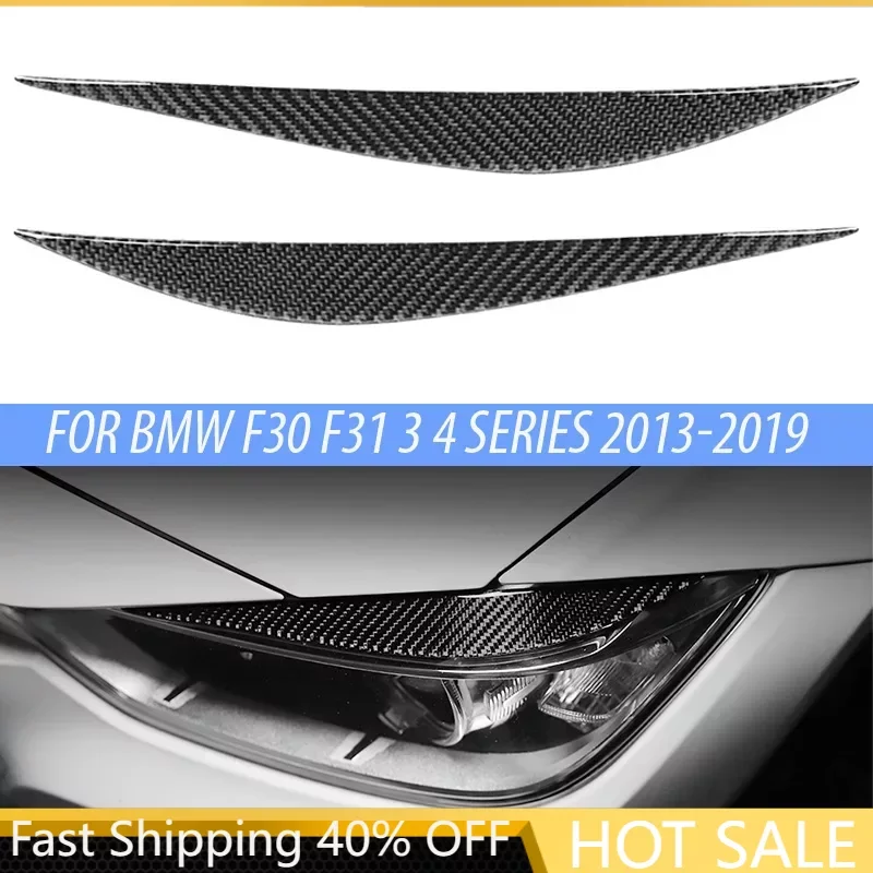 

Carbon Fibre Car Headlight Lamp Brow Exterior Sticker Modified Suitable For BMW F30 F31 3 4 Series 2013-2019