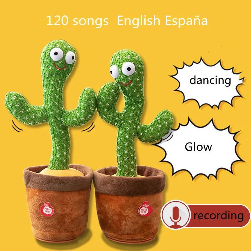 Lovely Talking Toy Dancing Cactus Doll Speak Talk Sound Record Repeat Toy Kawaii Cactus Toys Children Kids Education Toy Gift 1