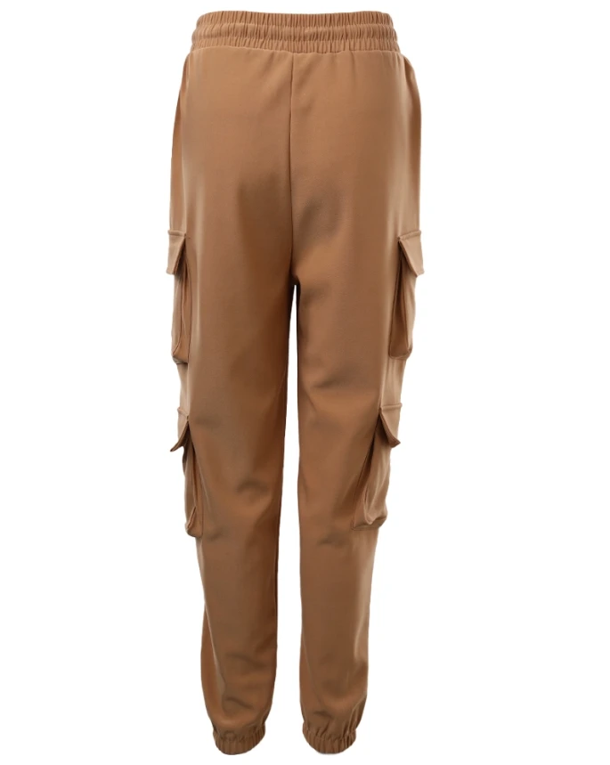 Women's Work Pants Pocketfit Design Cuffed Cargo Pants 2024 Spring/summer Latest Fashion Casual Drawstring Versatile Trousers