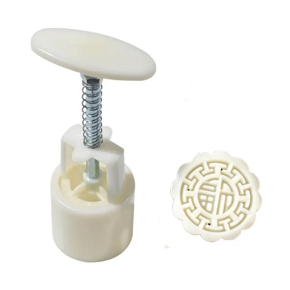 Mitte Herbst Festival Runde Mooncake Form 50g Blume Form Mond Kuchen Form DIY Fondant Kuchen Dekoration Werkzeuge Hand Drücken form – Detail 9