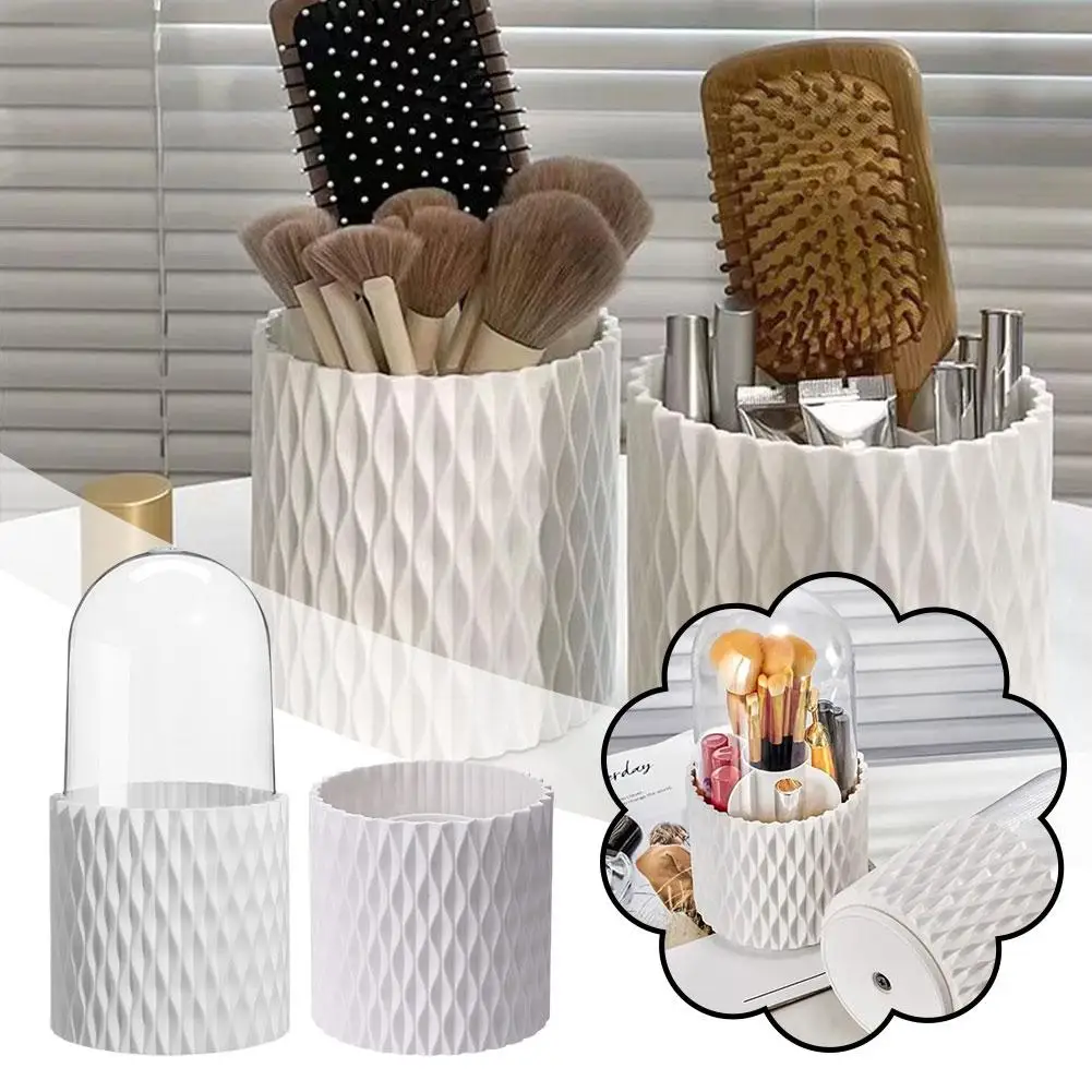 

360° Rotating Makeup Brush Storage Box Portable Desktop Organizer Eyebrow Cosmetic Shadow Lipstick Holder Pencil Eye Brush U1O9