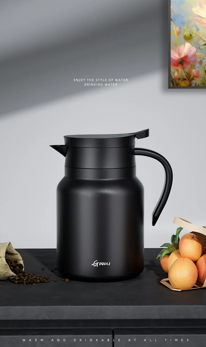 Description Picture 2 of itemGIANXI 1000ML Ceramic Liner Teapot For Tea Household Filterate Coffee Pot With Handle Cold Water Kettle Coffee And Tea Tableware