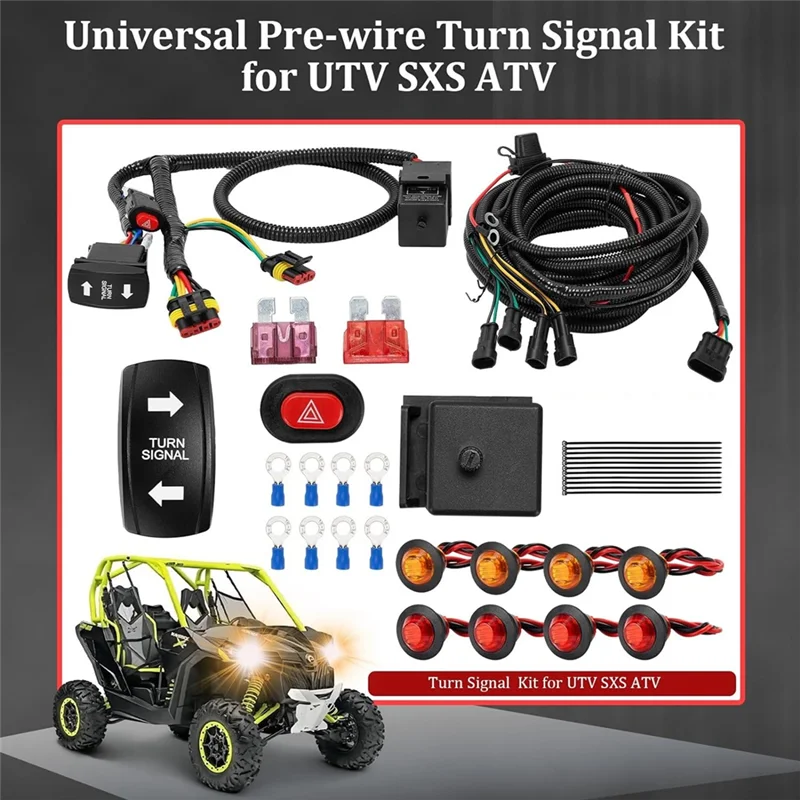 ATV UTV 방향지시등 키트 범용 도로 주행 허가 키트 폴라리스 RZR PRO XP / XP 1000 / XP 4 1000 캔암 아웃랜더 800R 맥스 Gen2용