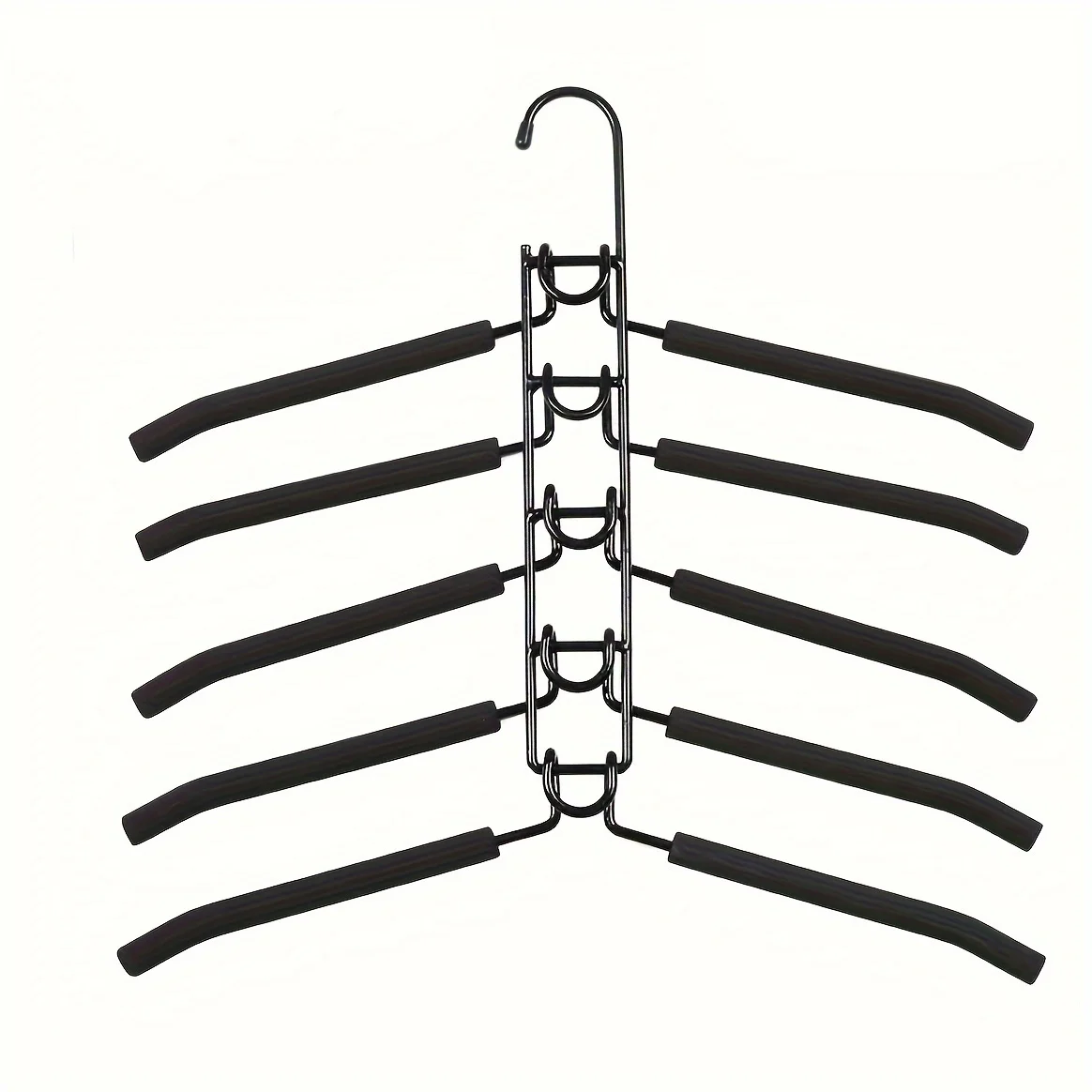 5-Layer Magic Detachable Clothes Rack - Secure Anti-Slip Design for Suits, Shirts & Sweaters - Space-Saving Wardrobe Organizer f 6