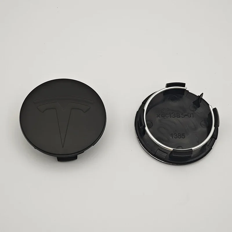 4pcs 56mm Matte Black Car Wheel Center Caps Emblem Original Rims Hub Cover For Tesla Model 3 Y X S Auto Accessories