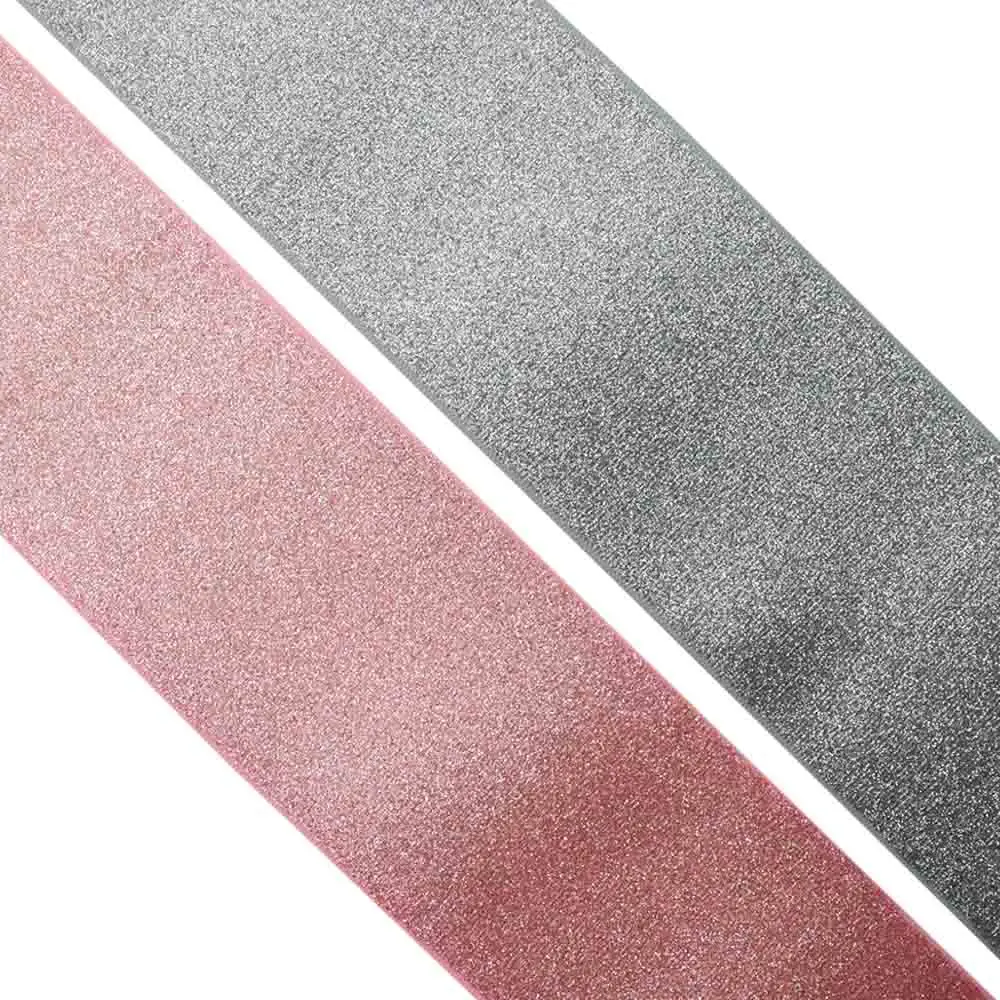 Grosgrain Ribbon 10 50Yards 3" 75mm Popular Sparkle Solid Glitter Printed Hair Bows Crafts Handmade DIY Sewing Accessories
