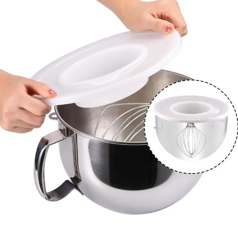 27RB 2PCS 믹서 보울 뚜껑 덮개 4.5-5QT 용량 식기 세척기 안전 플라스틱 덮개 부엌 믹싱 중에 음식물 쓰레기를 최소화합니다.