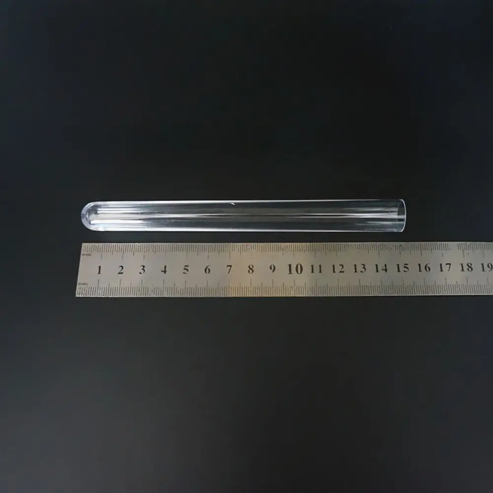 Plastic Test Tubes 10PCS 15x150mm Plastic Test Tubes Vials Sample Container Sample Tube With Cap For Office School Chemistry Supplies