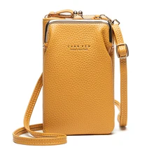 

Fashion Small Crossbody Bags Women Mini PU Leather Shoulder Messenger Bag For Girls Yellow Bolsas Ladies Phone Purse Zipper Flap