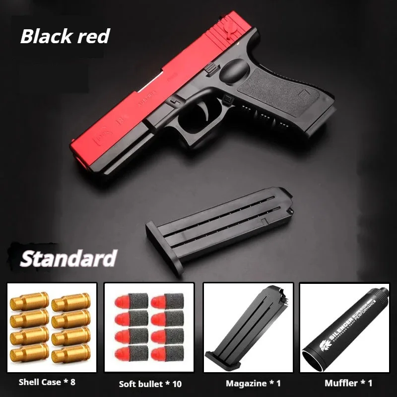 Newest Glock18 Shell Ejecting  Pistol Soft Bullet Toy Gun Weapon Children Armas Shoot Outdoor Game Boys gift 4