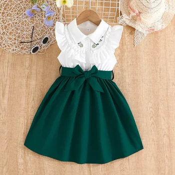 Girls' Emerald Green Princess Dress 1
