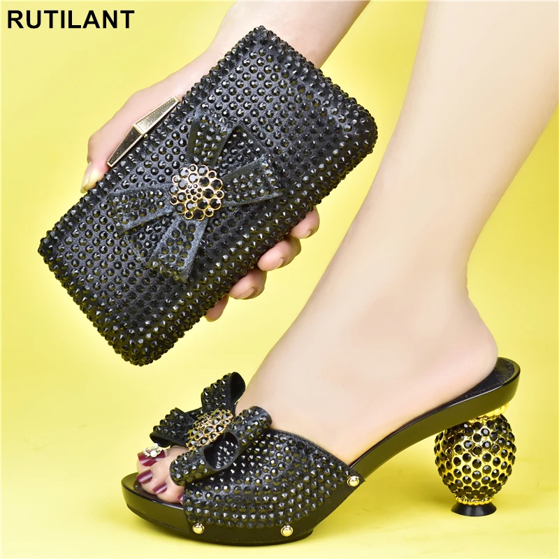New Arrival Italian Shoe and Bag Set for Party In Women Summer High