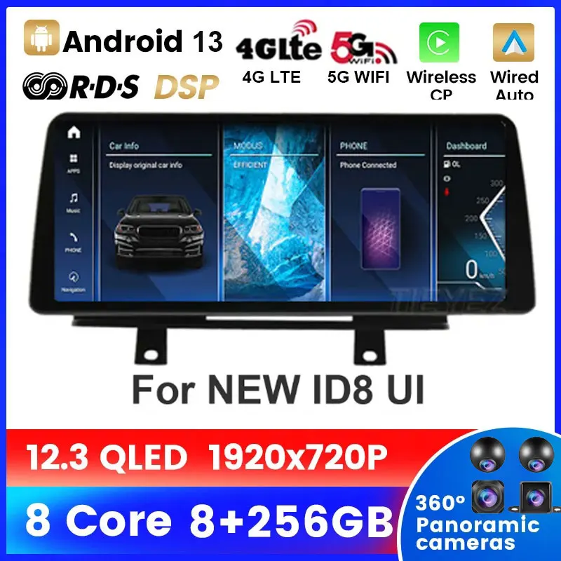 

12.3 Inch Wireless CarPlay Android Auto For BMW F30 F31 F32 F33 F36 NBT EVO Car Radio Multimedia Player GPS Headunit Navigation