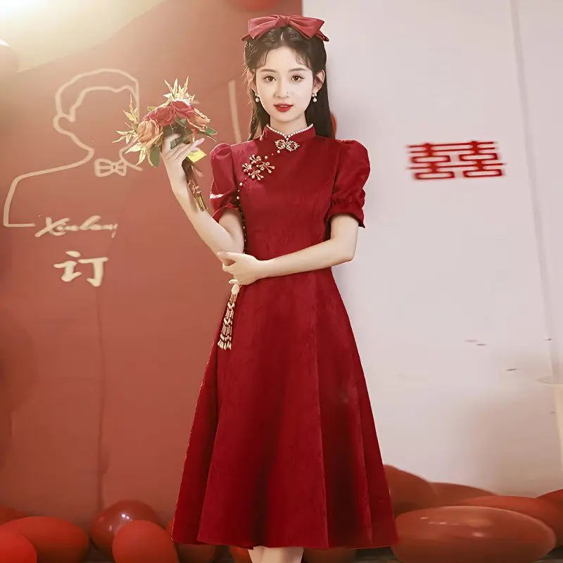 chinese dress ladies Chinese dress, Qipao dress for women, modern Qipao, Silk Qipao – Beth&Brian  Qipao main image 0