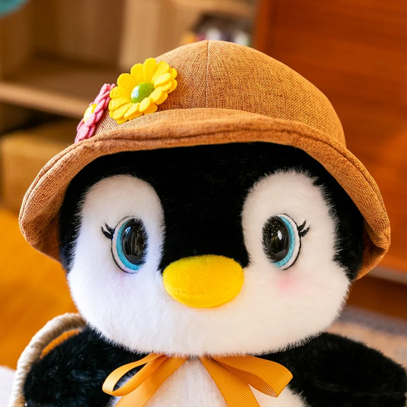 New Yellow, Green, Blue Cute Cartoon Penguin Plush Animal With Hat Children's Birthday Christmas Gift 5