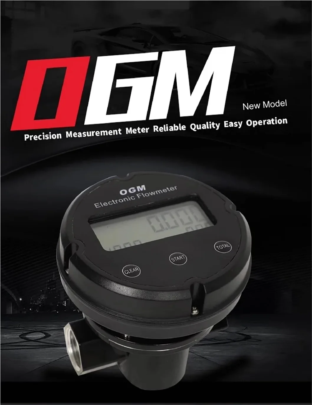 OGM Digital Oval Gear Flow Meter 1inch High Precision Electronic Fuel Diesel Pet