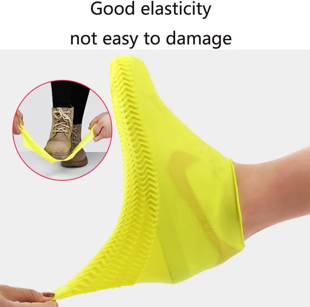 Shoe Cover Silicone Waterproof Wear-resistant High Elastic Rain Boots for Outdoor Rainy Day Reusable Unisex Shoe Covers