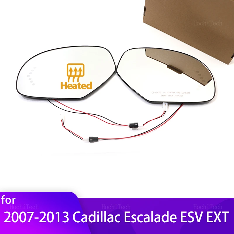 

Left&Right Side Heated Wing Mirror Glass Wide Angle Rearview Mirror for 2007-2013 Cadillac Escalade ESV EXT Accessories