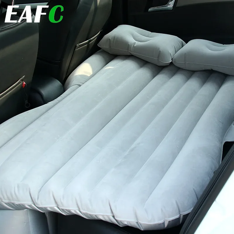 Car Air Bed Full Set with Airpump and Pillow Outdoor Camping Mat Cushion Inflatable Back Seat Travel Bed Mattress