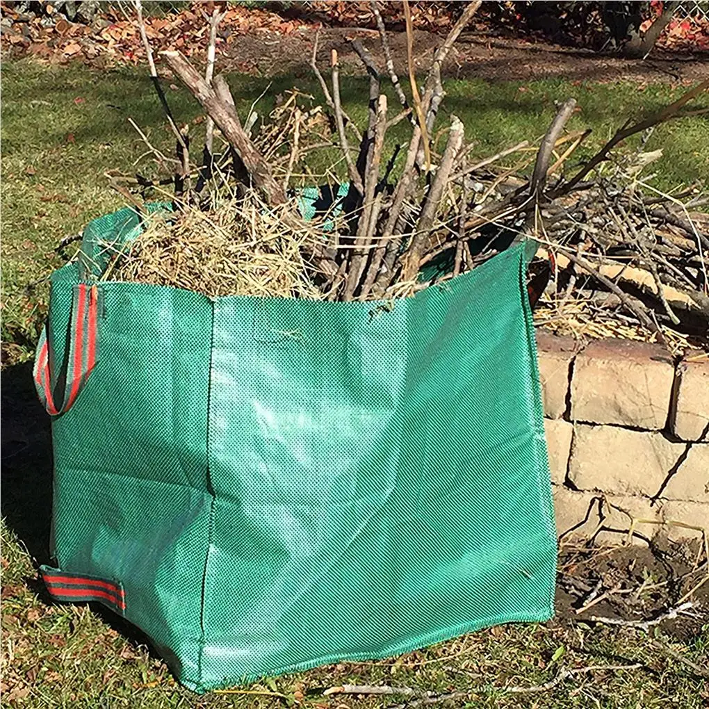 Garbage Bags Convenience Courtyard Large PP for Collecting Trash Bins Foldable Wearable Reusable Lawn Rubbish Bin 50CM