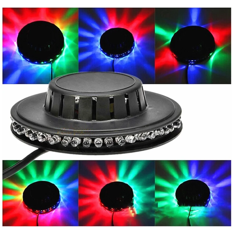 

Мини-диско освещение 8 Вт, 48 светодиодов, RGB, домашняя подсветка стены, украшение, фонарик, лазерный цветной луч, музыка