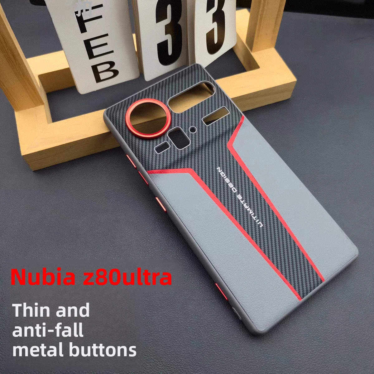 Luxury PU Leather Shockproof Protective Back Cover Case - Hard Shell Design