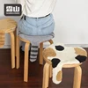 SHIMOYAMA Seat Cover Fluffy Square seat Cushion Cute Cat Design Soft Wool Seat Cushion for Chairs Stools Chair Pad Round 1