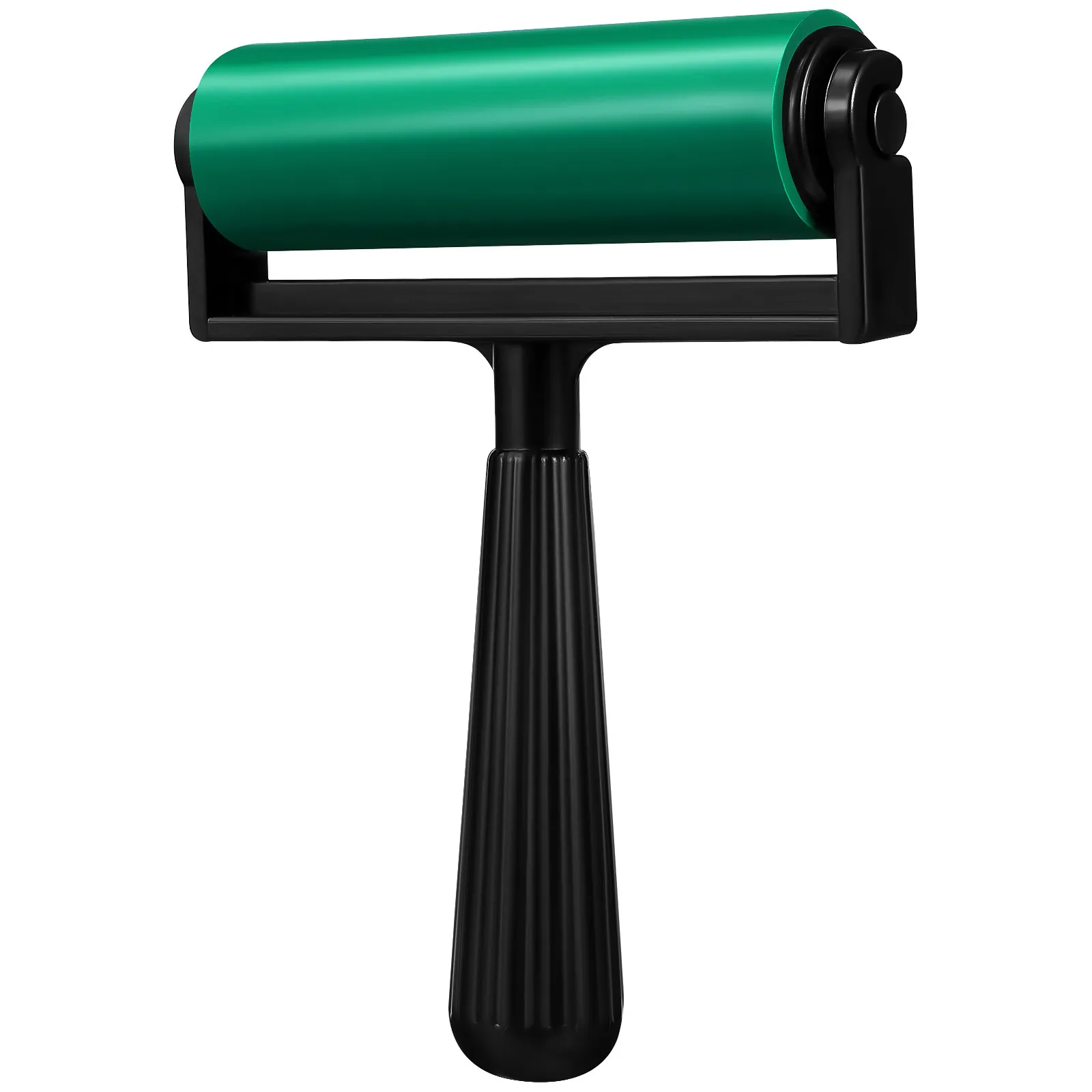 고무 롤러 인쇄용 10cm 평면 부드러운 원통형 편안한 그립 스탬핑 잉크 공예 도구 고무 롤러