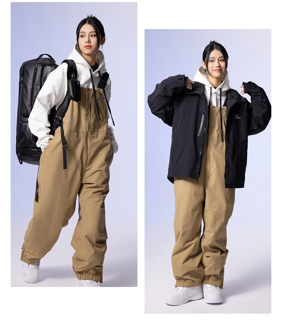 Copozz neue verdicken Männer Frauen Skihose wasserdichte Ski Latzhose Winter Snowboard hose warme gerade Overalls Ski overall – Detail 13