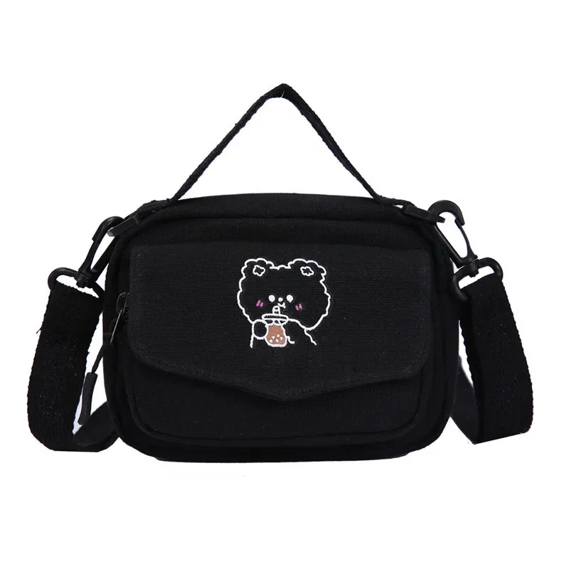 thumbnail image 1 of Mini bolsos de tela con estampado de dibujos animados coreanos, bolsos de lona pequeños para mujer, bolsos cruzados para teléfono, bolso para chica linda 2022, 1 of 5