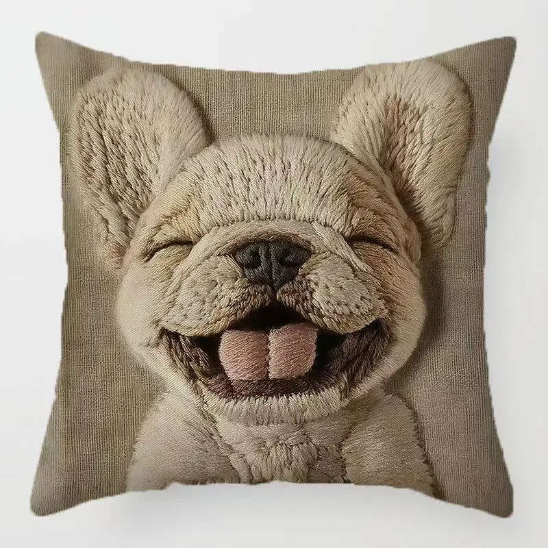 Niedlicher Alpaka-Kissenbezug 45*45cm - 1 Stück Weicher Kurzvelours 2D-Bedruckter Kissenbezug für Sofa, Auto, Kopfteil-Dekoration – Detail 15