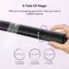 KIPOZI V7 Pro Hair Straightener Curler 2 in 1 Dual Voltage Titanium Straighteners For Salon Auto Shut Off Flat Iron  Purple 2