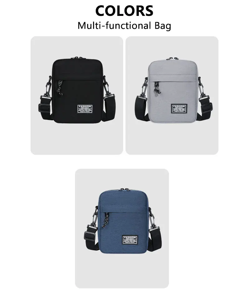 Stilvolle Casual Umhängetasche für Herren Minimalistische Nylon-Schultertasche mit Vordertasche Ideal für den Täglichen Arbeitsweg – Detail 3