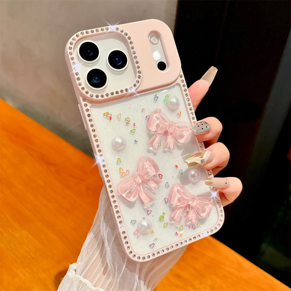 Elegant 3D Butterfly Diamond-Embellished Phone Case - Shockproof Design
