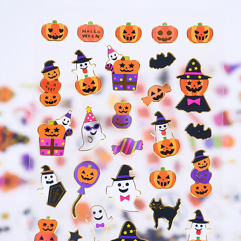 

Halloweens Stickers Bubble Pumpkin Witch Decorative Stationery Stickers Scrapbooking DIY Diary Album Stick Label