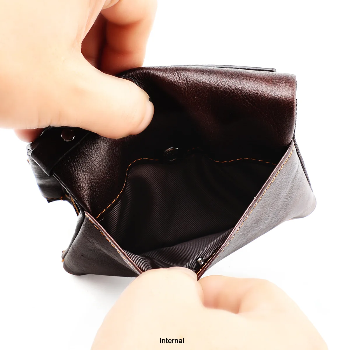 Echtes Leder RFID-Geldbörse für Damen, kurzer Stil, Namensgravur, Kartenhalter, Retro-Männer-Geldbörse, Doppelreißverschluss, Unisex-Geldbörse – Detail 15