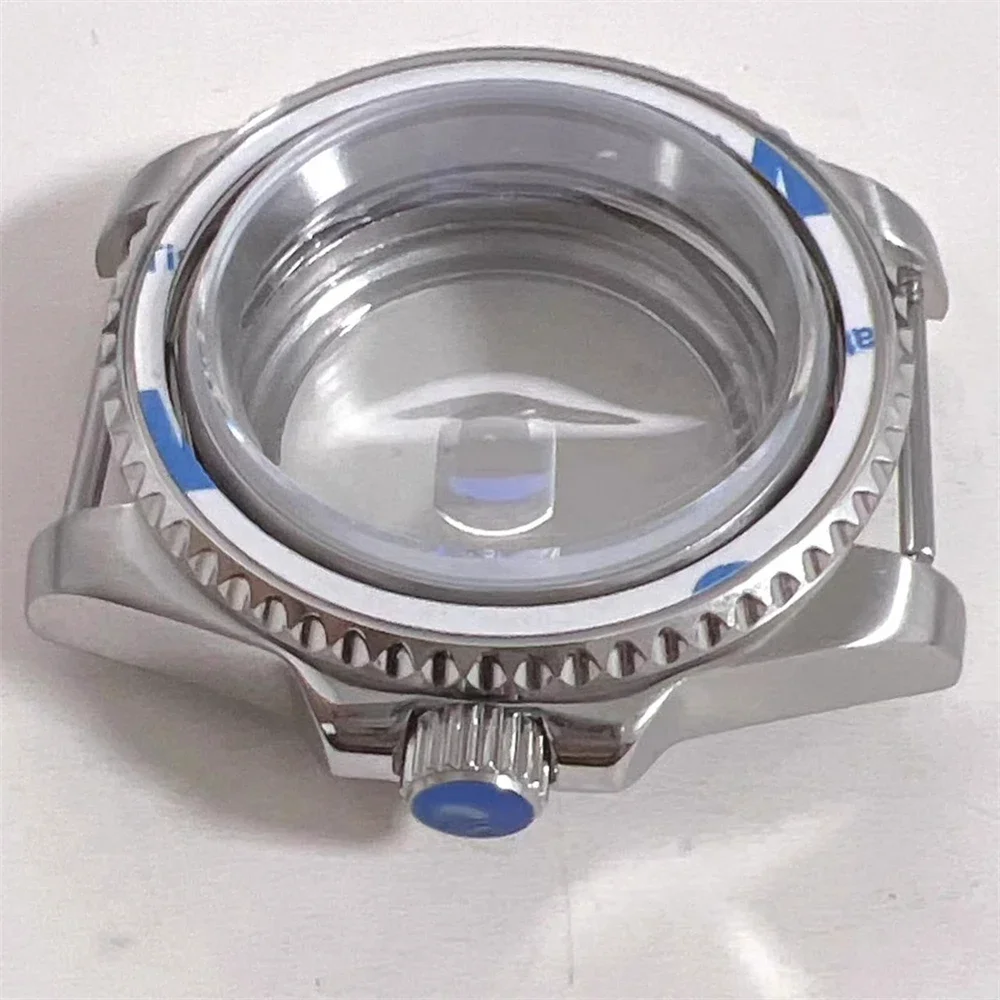 

Transparent Bottom 316L Stainless Steel Watch Case Magnifier Mirror Sapphire Glass Case 40mm for NH35 NH36 Automatic Movement