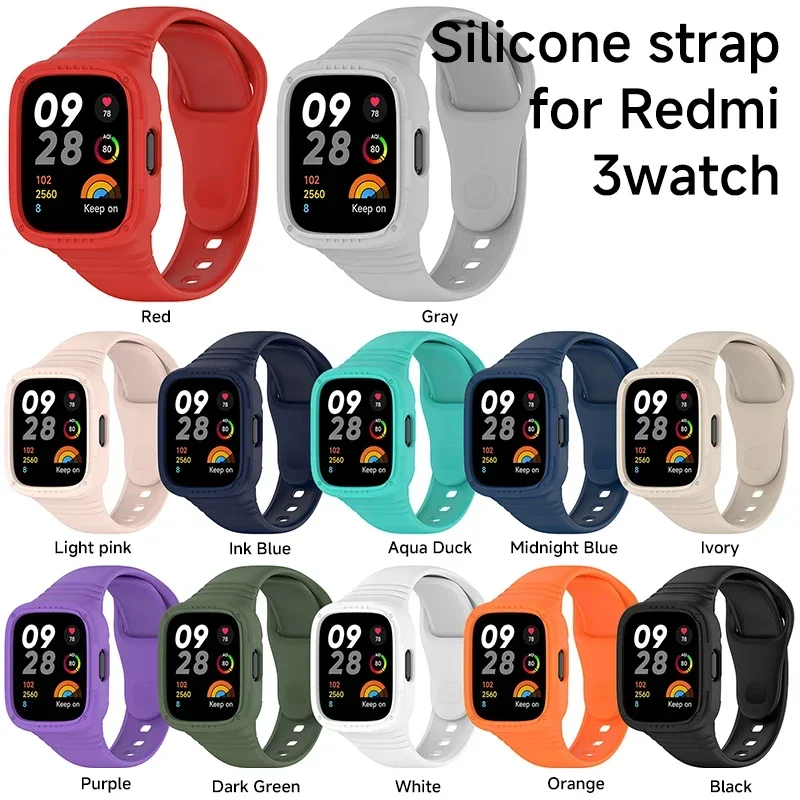 Waterproof Silicone Watch Band with Protective Case