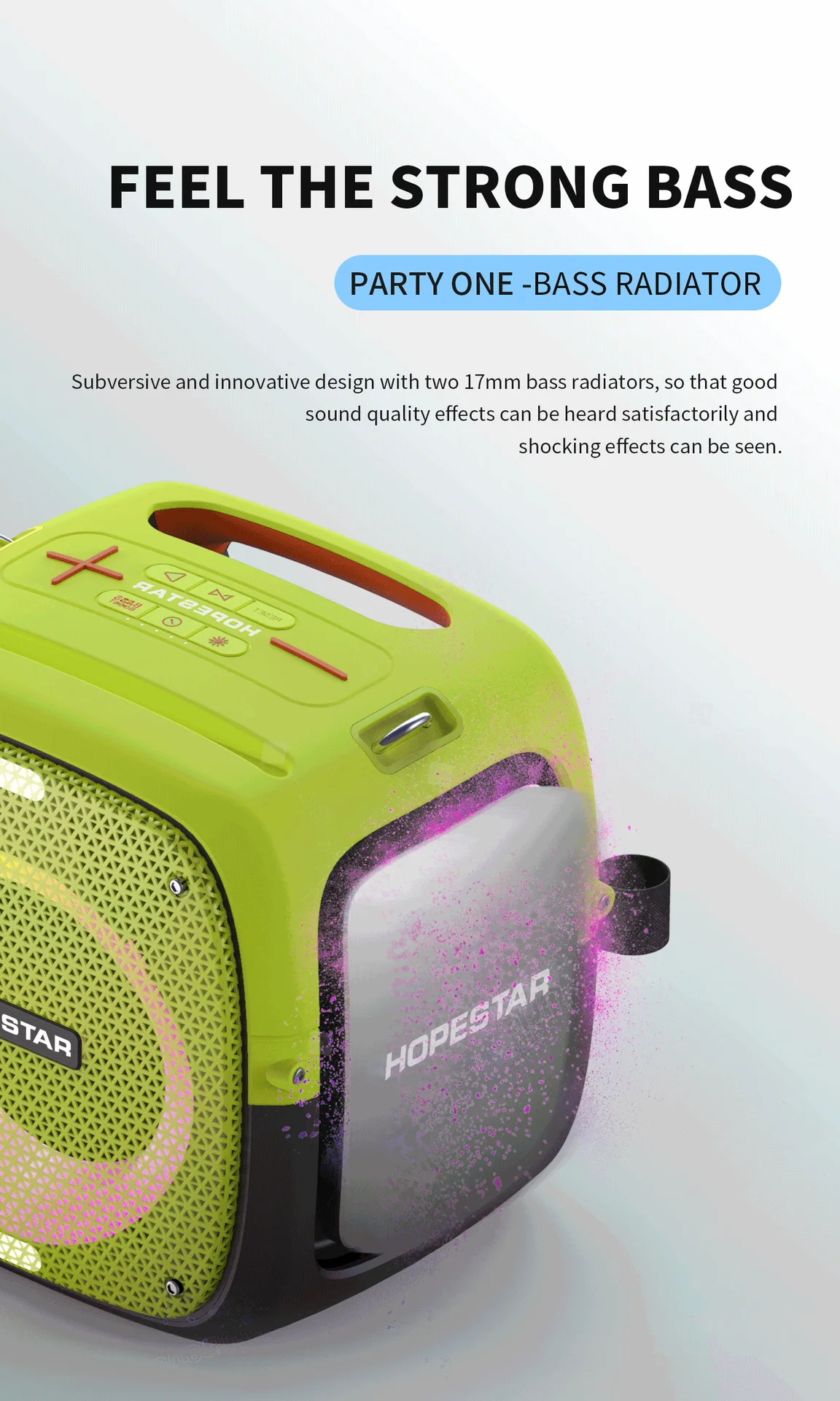 HOPESTAR-PARTYONE 80W High Power RGB Bluetooth Speaker description image 6