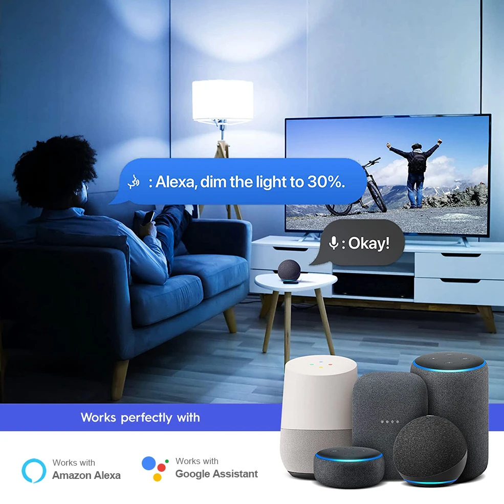 lâmpada funciona com alexa google casa inteligente vida app controle