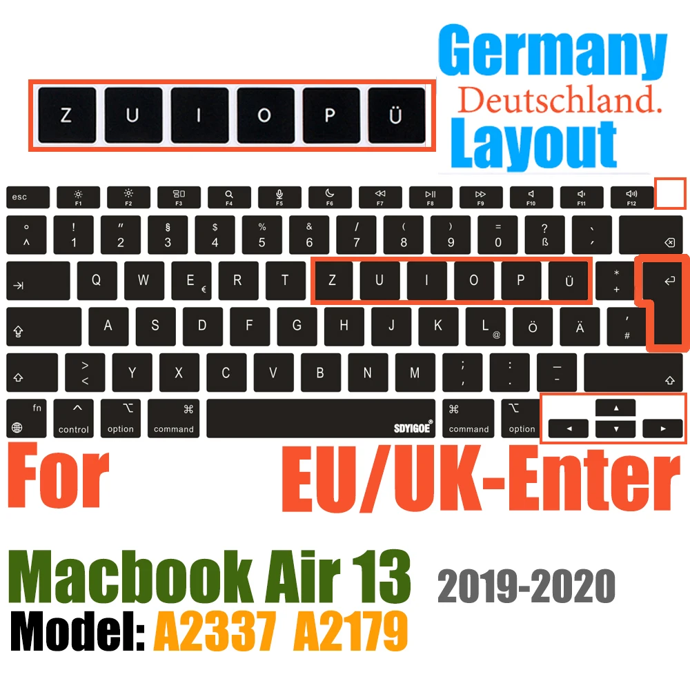 Waterproof Protective Silicone Keyboard Cover with Touch ID