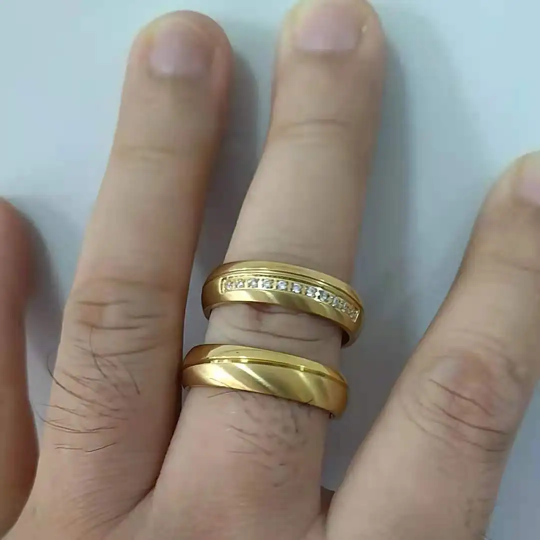 Unique Lover's Alliance Promise Couples Ring Western 14k plated gold rings and wedding Rings Sets for men and women wedding rings gold plated rings