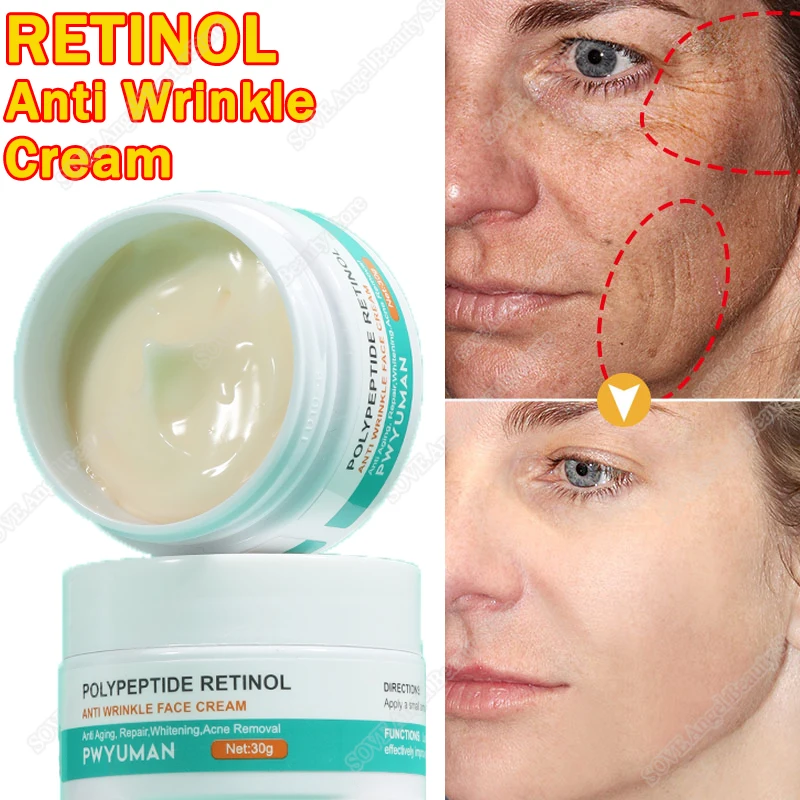 

Retinol Face Cream Anti-Aging Remove Wrinkle Firming Lifting Essence Cream Whitening Brightening Moisturizing Facial Skin Care